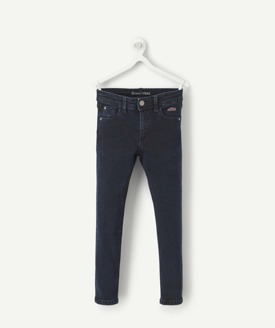 BOTTOMS radius - BOYS' LOUIS DARK SKINNY LESS WATER DENIM JEANS WITH A RED CAR
