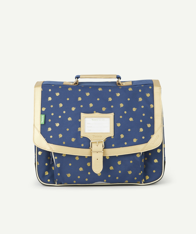 Back to school accessories radius - NAVY BLUE SATCHEL WITH GOLD DOTS