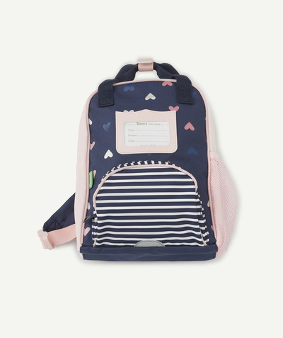 TANN’S ® radius - NAVY BLUE AND PINK RUCKSACK WITH HEARTS