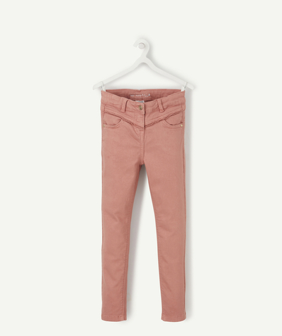 Collection ECODESIGN Rayon - LÉA LE PANTALON ROSE SUPER SKINNY FILLE TAILLE +