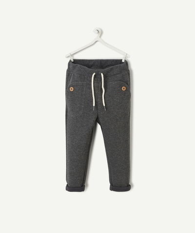 Trousers radius - BABY BOYS' GREY JOGGING PANTS WITH POCKETS