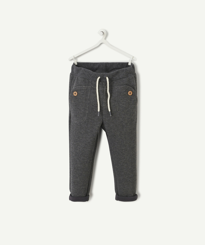 Back to school collection radius - BABY BOYS' GREY JOGGING PANTS WITH POCKETS