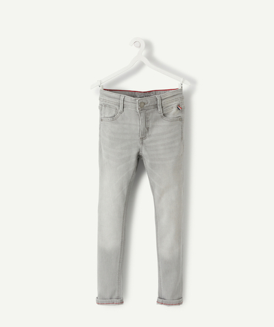 jeans Tao Categories - BOYS' LOUIS SKINNY LESS WATER JEANS WITH A BANDE DE POTES BADGE