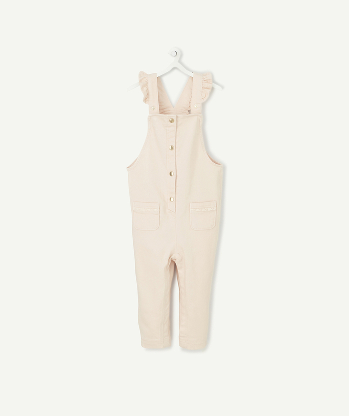 Low prices radius - BABY GIRLS' PALE PINK DUNGAREES WITH FRILLY STRAPS