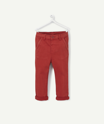 Trousers radius - RED CHINO TROUSERS IN COTTON