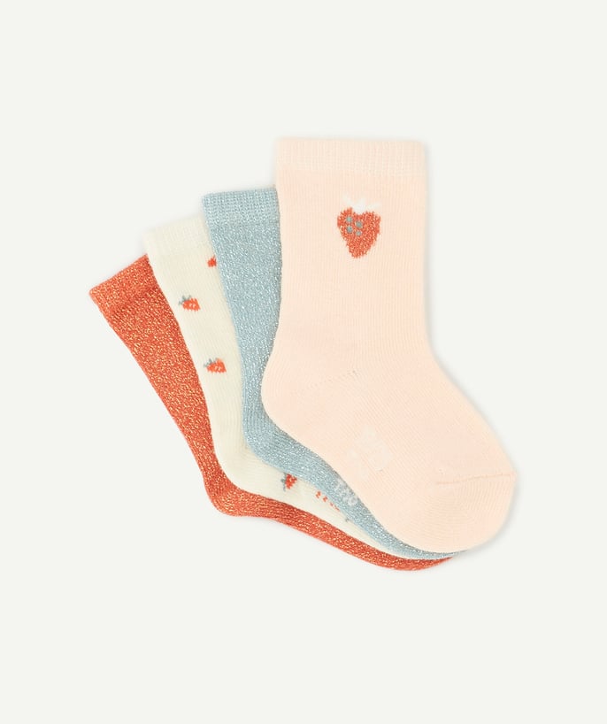 Accessories radius - PACK OF FOUR PAIRS OF COLOURED AND SPARKLING SOCKS