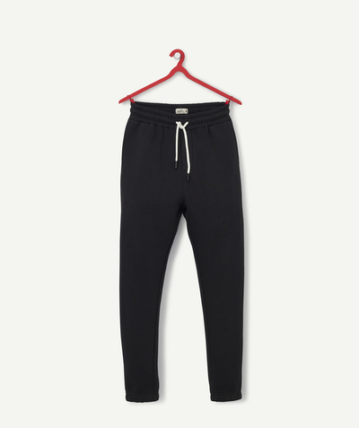 Warm and stylish radius - BLACK JOGGING PANTS IN RECYCLED COTTON