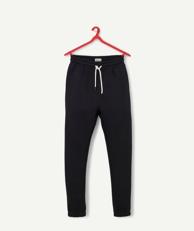 Sportswear radius - BLACK JOGGING PANTS IN RECYCLED COTTON