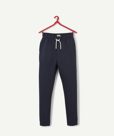Back to school collection radius - NAVY BLUE JOGGING PANTS IN RECYCLED FIBERS