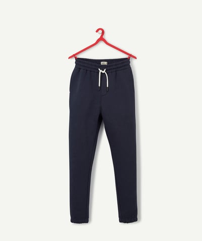 Sportswear Tao Categories - NAVY BLUE JOGGING PANTS IN RECYCLED COTTON