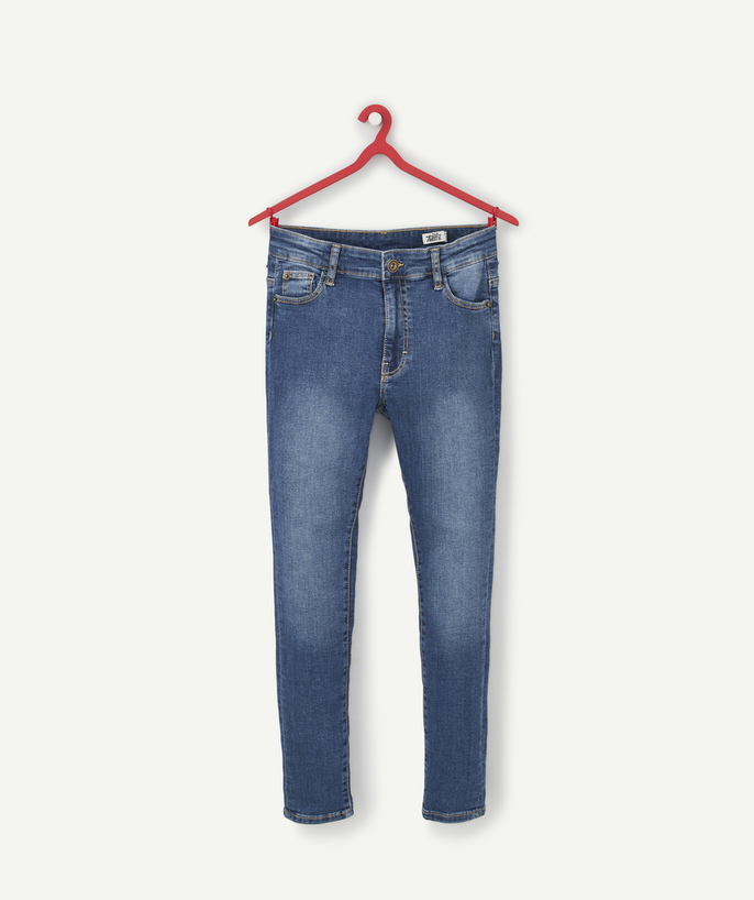 Back to school collection Sub radius in - GIRLS' HIGH-WAISTED SKINNY DENIM JEANS