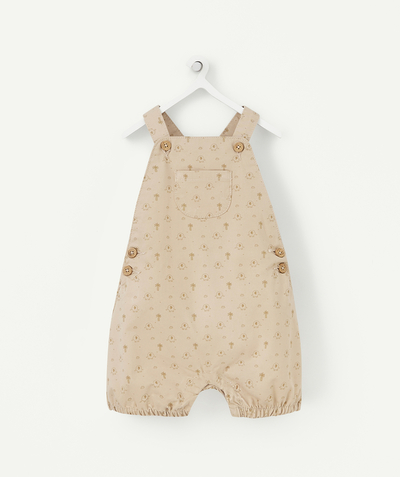 Essentials : 50% off 2nd item* family - BABIES BROWN SAVANNA-THEMED DUNGAREES IN ORGANIC COTTON