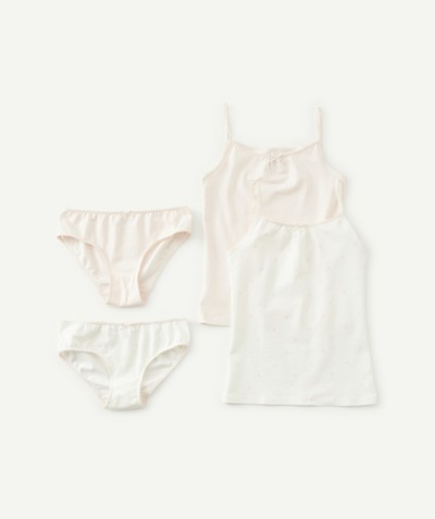 Girl radius - SET OF TWO TANK TOP VESTS AND TWO PAIRS OF KNICKERS IN ORGANIC COTTON