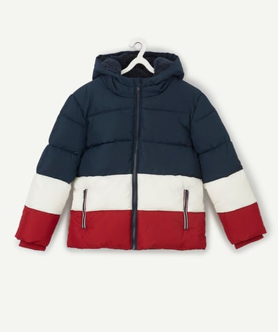 Private sales radius - BOYS' HOODED PADDED JACKET IN RECYCLED PADDING