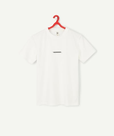 T-shirt Onderafdeling,Onderafdeling - BOYS' WHITE ORGANIC COTTON FRIENDSHIP T-SHIRT