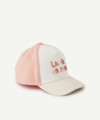 Hat, cap Tao Categories - BABY GIRLS' COTTON CAP WITH A MESSAGE