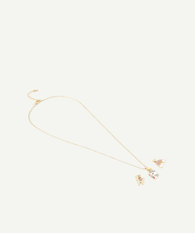 Girl radius - GIRLS' FANCY GOLD COLOR NECKLACE WITH CHARMS