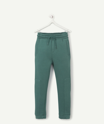 Fashion Tao Categories - BOYS' DARK GREEN JOGGING PANTS IN RECYCLED FIBRES