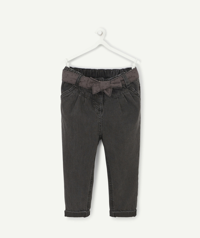 Jeans radius - BABY GIRLS' BLACK LESS WATER HAREM PANTS WITH A BELT