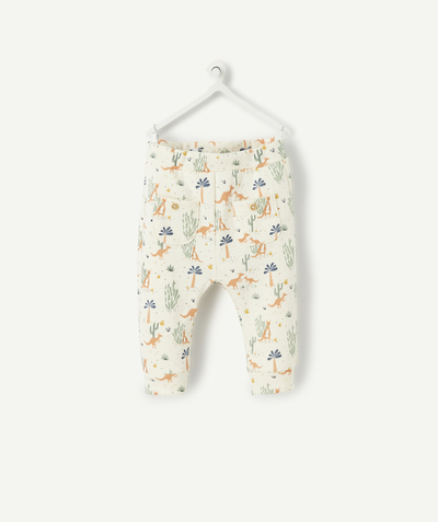 Clothing radius - BABIES JOGGING PANTS IN ORGANIC COTTON WITH A KANGAROO PRINT