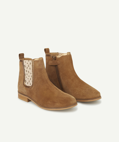 Shoes radius - VEGETABLE-TANNED ANKLE BOOTS WITH LEOPARD PRINT AND GOLD DETAILS