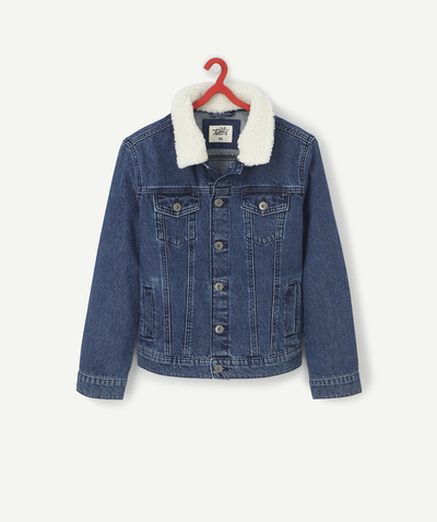 New collection Sub radius in - BOYS' DENIM JACKET WITH A REMOVABLE BOUCLE COLLAR