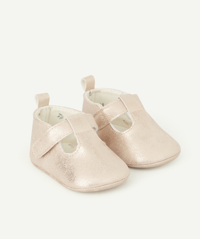 Baby-girl radius - BABY GIRLS' GOLD COLOR TRAINER-STYLE BOOTIES