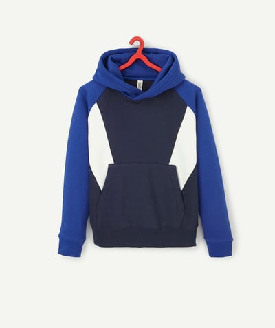 Back to school collection Sub radius in - BOYS' COLOURBLOCK HOODED SWEATSHIRT IN RECYCLED COTTON
