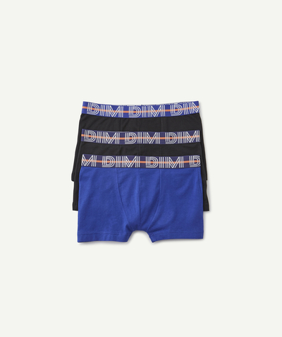 Nightwear, underwear Nouvelle Arbo - - PACK OF THREE PAIRS OF BLUE AND BLACK BOXER SHORTS