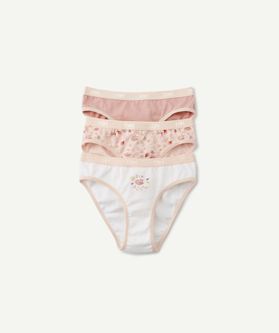 Teen girls' clothing Tao Categories - - PACK OF THREE PAIRS OF PINK COTTON KNICKERS