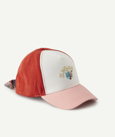 Baby-girl radius - BABY GIRLS' TRICOLOURED CAP WITH A SUNSHINE MESSAGE