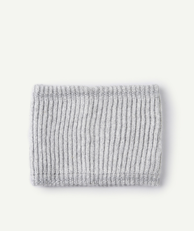 Girl radius - GREY SEQUINNED KNIT SNOOD IN RECYCLED FIBRES