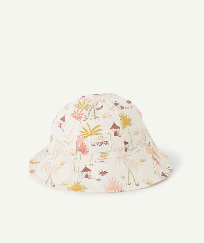 Accessories radius - BABY GIRLS' HAT IN PRINTED COTTON WITH COLOURFUL PATTERNS