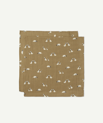 Baby-boy radius - PACK OF TWO LEWIS MUSLIN CLOTHS WITH DOGS