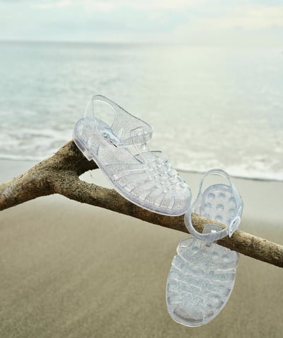 Girl radius - MÉDUSE® - PAIR OF SILVER SEQUINED SANDALS