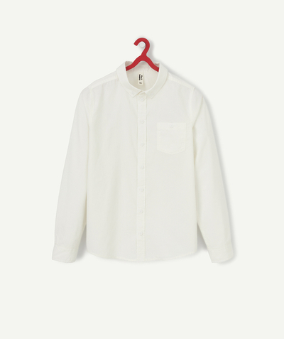 shirt Sub radius in - BOYS' WHITE SHIRT IN ORGANIC COTTON