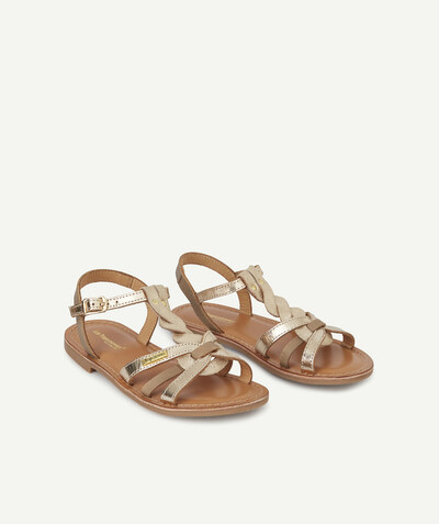 Special Occasion Collection radius - BADAMI BEIGE AND SHINY GOLD SANDALS
