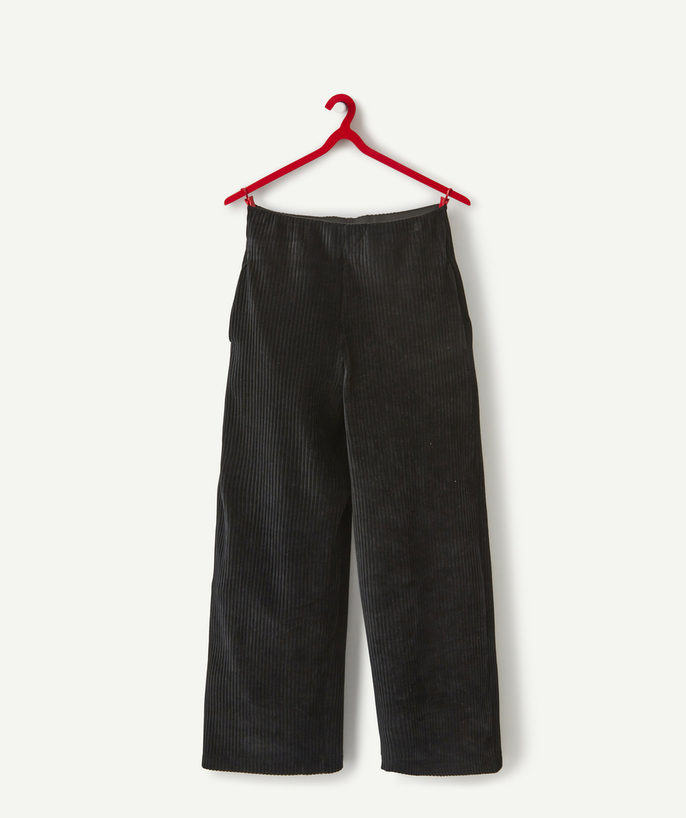 Nice and warm Tao Categories - GIRLS' WIDE BLACK CORDUROY TROUSERS