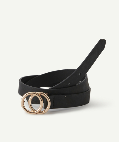 Party accessories  radius - GIRLS' BLACK BELT WITH A DOUBLE GOLDEN BUCKLE