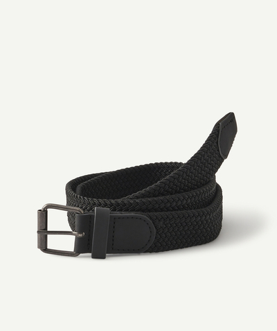 Belts - Braces - Bow ties radius - BLACK PLAITED BELT