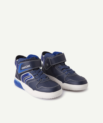Private sales radius - BOYS' BRIGHT BLUE HIGH-TOP TRAINERS