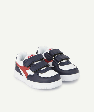 Teen girls' clothing Tao Categories - BABY BOYS' NAVY BLUE AND RED LOW-TOP TRAINERS