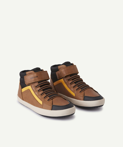 Shoes, booties radius - BOYS' CAMEL HIGH-TOP TRAINERS