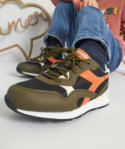 All collection Sub radius in - BOYS' KHAKI AND ORANGE TRAINERS WITH LACES