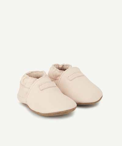 Chaussures, chaussons Rayon - LES CHAUSSONS ROSE CLAIR EN CUIR
