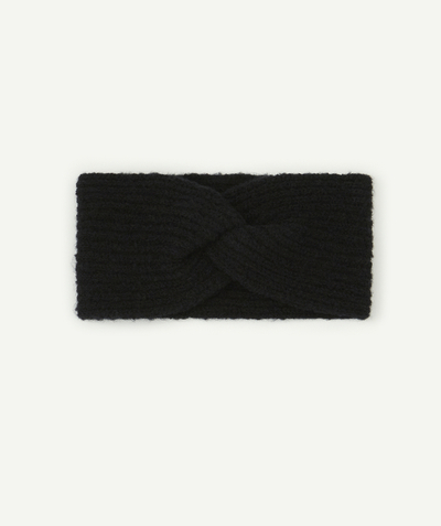 Christmas store Sub radius in - GIRLS' NAVY BLUE CABLE KNIT HAIRBAND