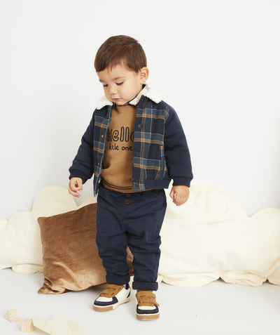 Sales radius - BABY BOYS' CHECKED JACKET IN RECYCLED PADDING