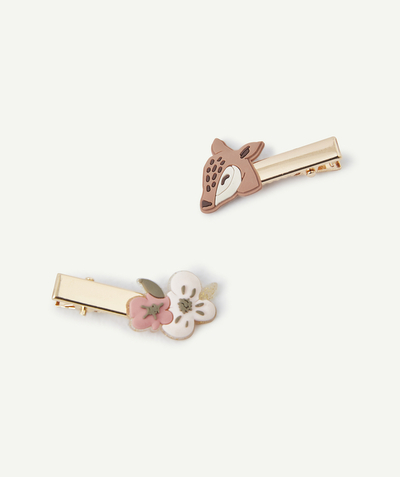 Accessories radius - BABY GIRLS' HAIR CLIPS WITH A DOE AND FLOWERS
