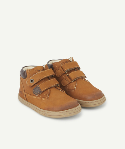 Chaussures Rayon - KICKERS ® - BOTTINES À SCRATCH CAMEL BÉBÉ