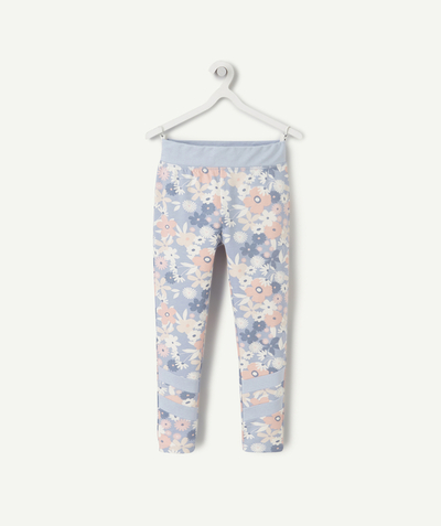 Comfy outfits radius - LIGHT BLUE AND FLORAL PRINT LEGGINGS FOR GIRLS